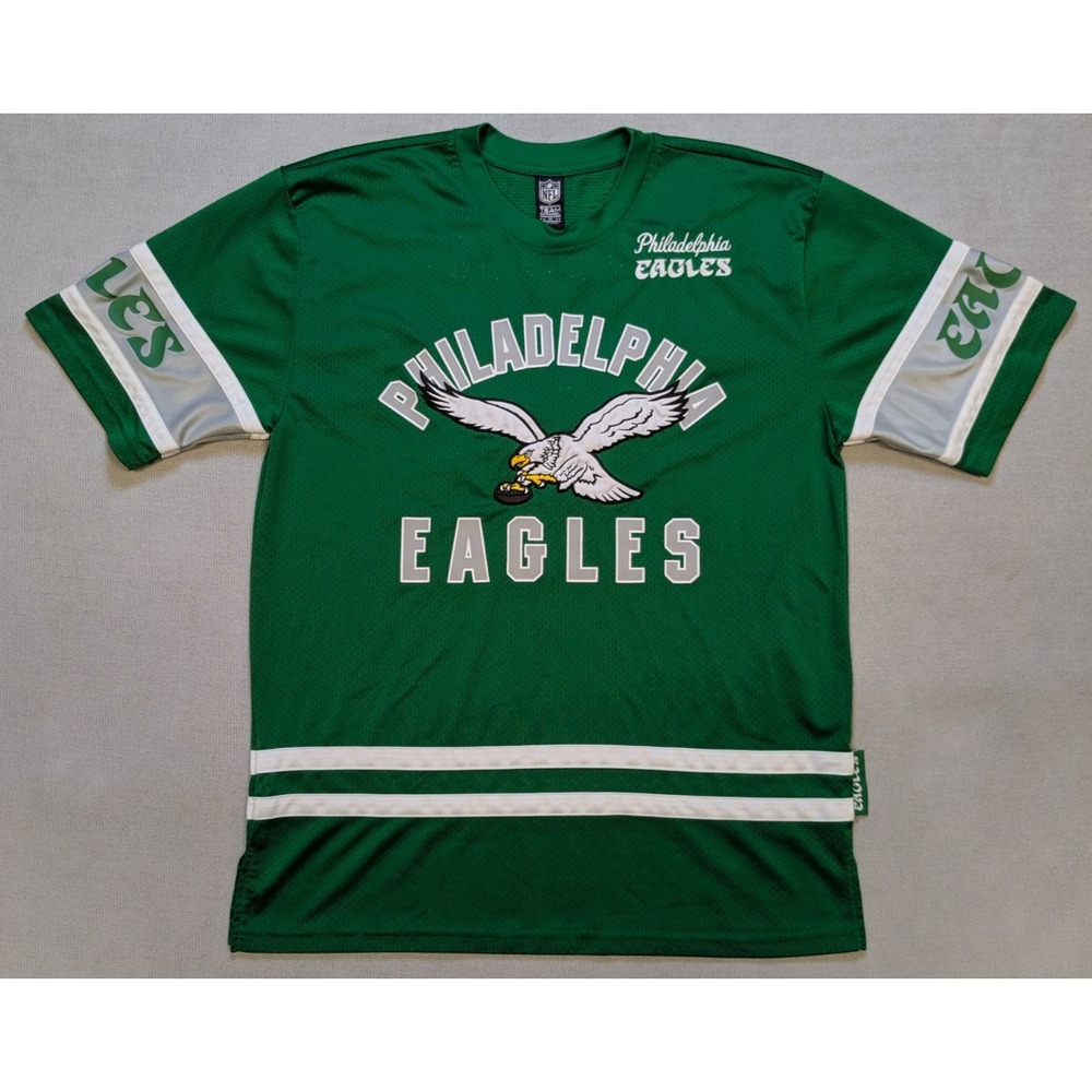 Philadelphia Eagles Jersey Mens Medium Kelly Green Shirt Retro 90s Throwback NFL